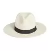 Chapeau papier tressé blanc et noir T56/58