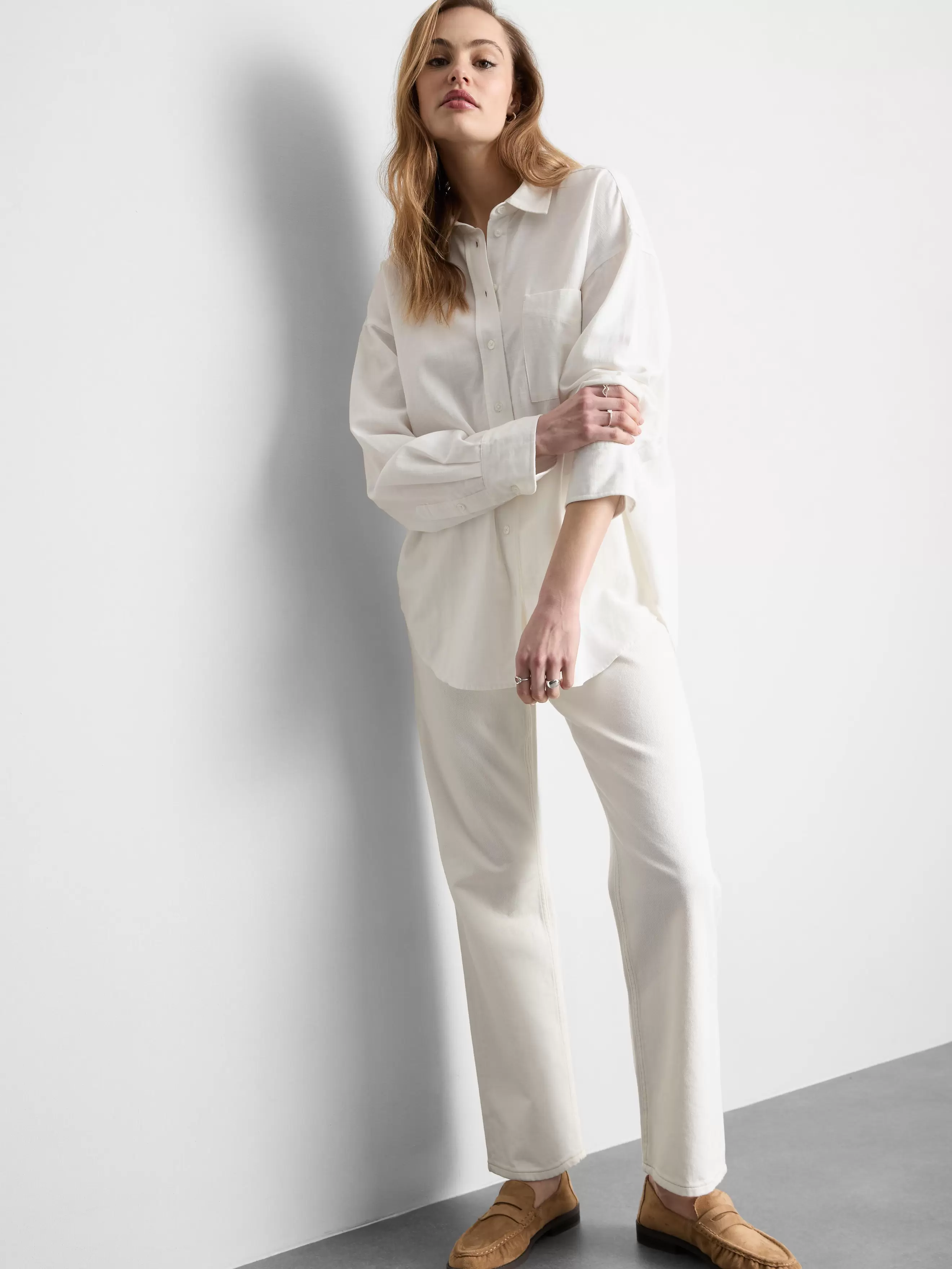 Chemise classique en coton mélangé