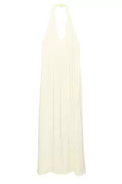 Robe midi satinée dos nu