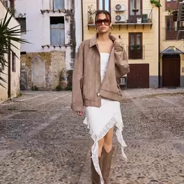 Faux suede jacket