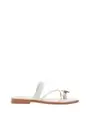 Platte sandalen met steendetail