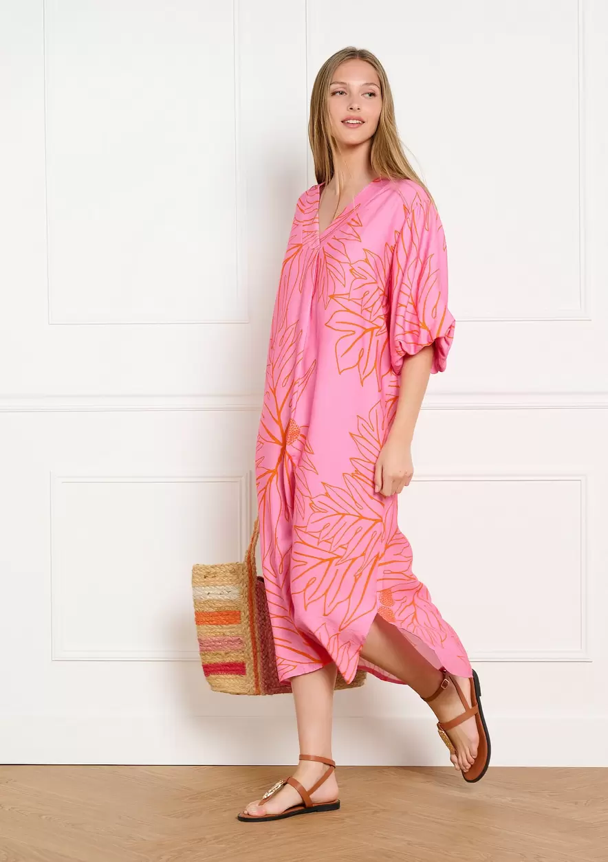 Robe caftan imprimée