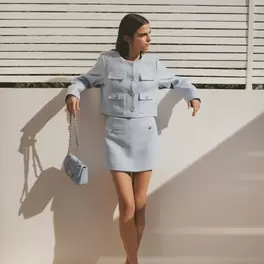 Skort with buttons