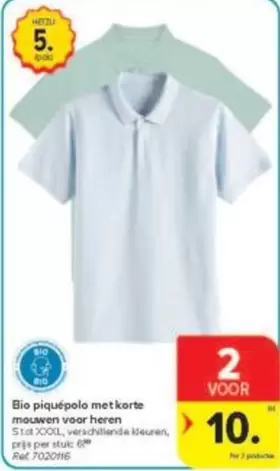 Elio piqué polo met korte mouwen voor heren