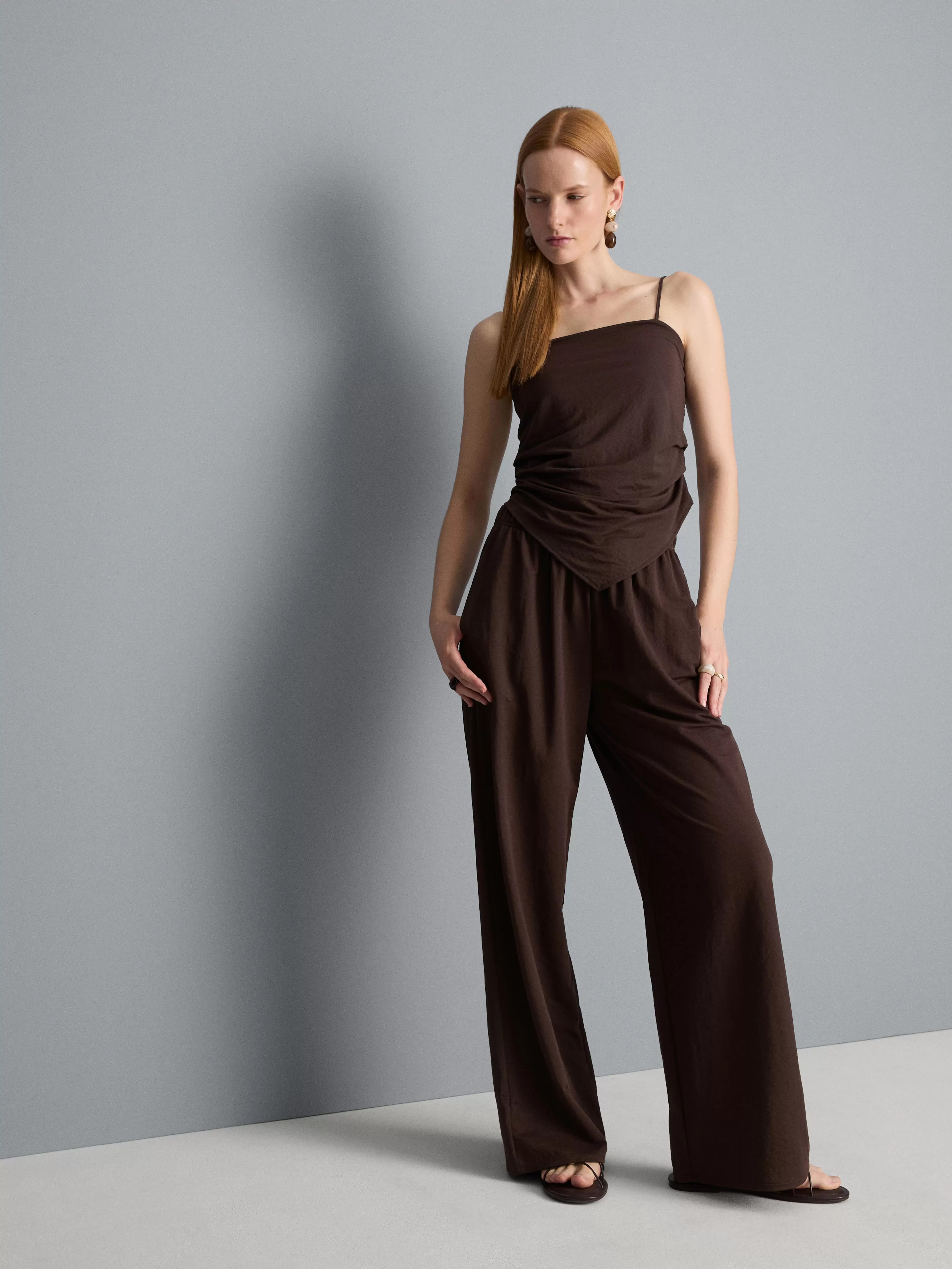 Pantalon large en jersey