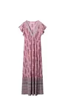 Vestido midi volantes cenefa