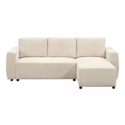 Canapé convertible Novara - écru - 85x230x155 cm