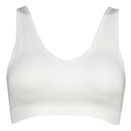 Seamless sports bra with v-neck