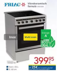 De - Vitrokeramisch fornuis VF6100X