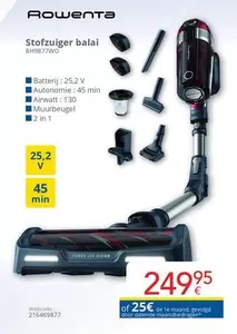 De - Stofzuiger balai RH8770WO