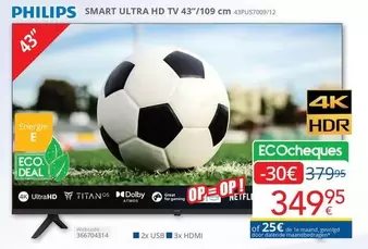 Philips - SMART ULTRA HD TV 43"/109 cm 43PUS7100/12
