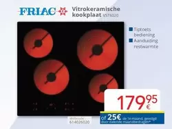 De - Vitrokeramische kookplaat VST6020