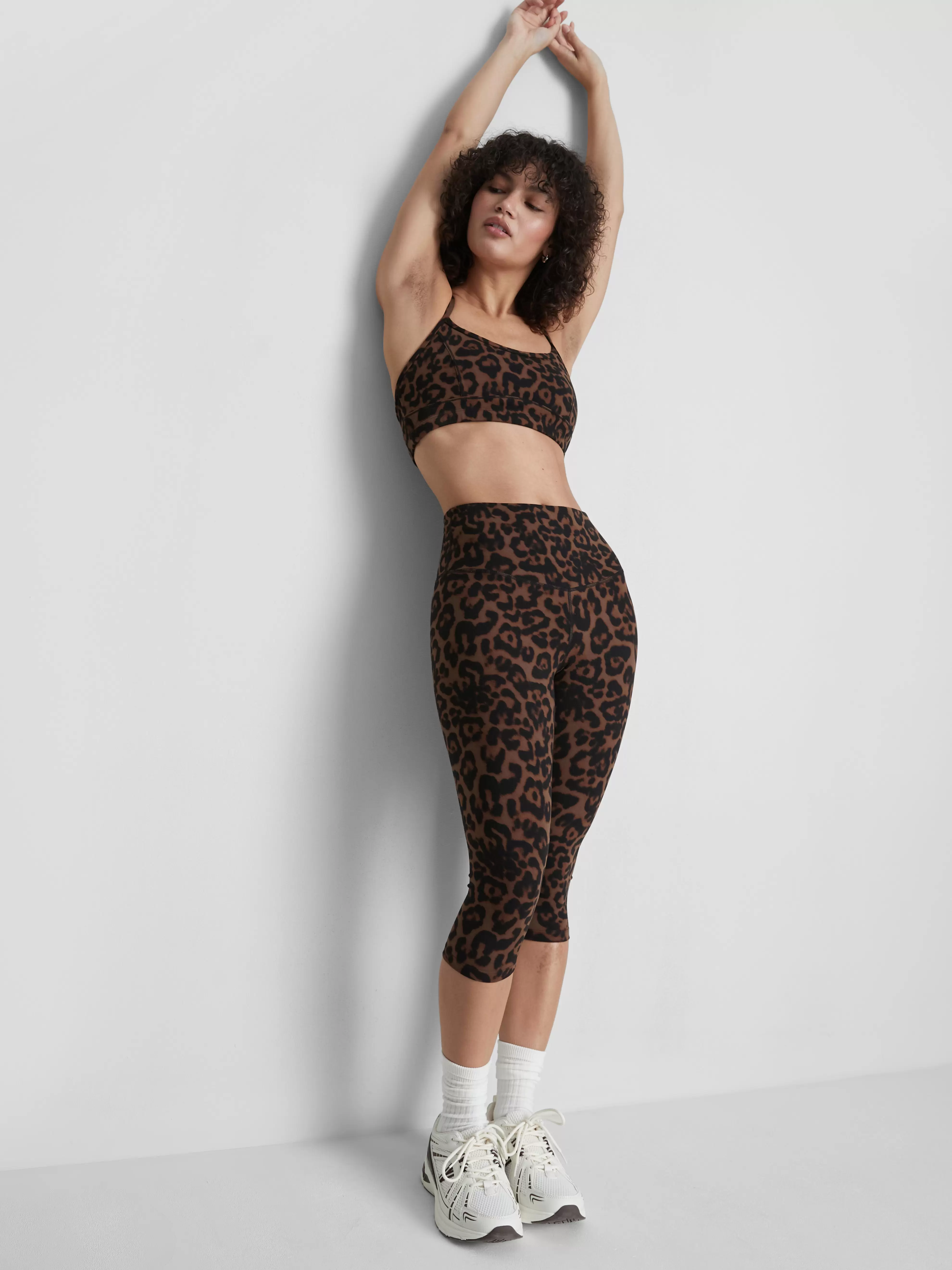 Legging corsaire de sport à imprimé léopard