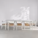 Lidy - Ensemble table et 8 chaises de jardin en aluminium coloris argile et résine beige