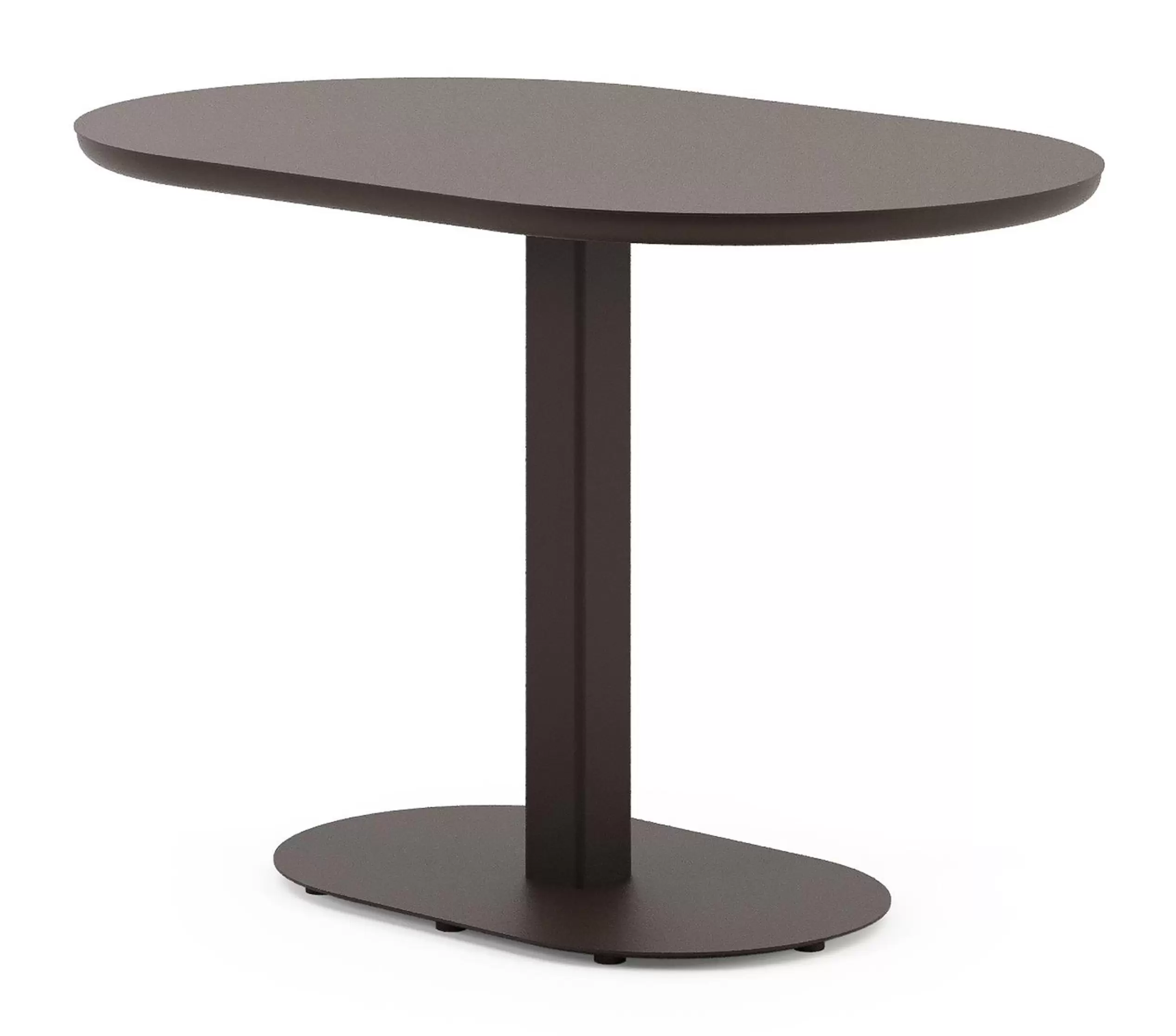 Kantelbare tuintafel bombo in donkerbruin aluminium - L 110 x B 70 x H 74 cm