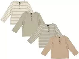 T-shirt manches longues côtelé nouveau-né taille 50 – 68