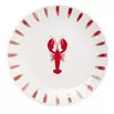 Assiette plate en porcelaine décor marin Ø26cm (2 modèles sardine ou homard)