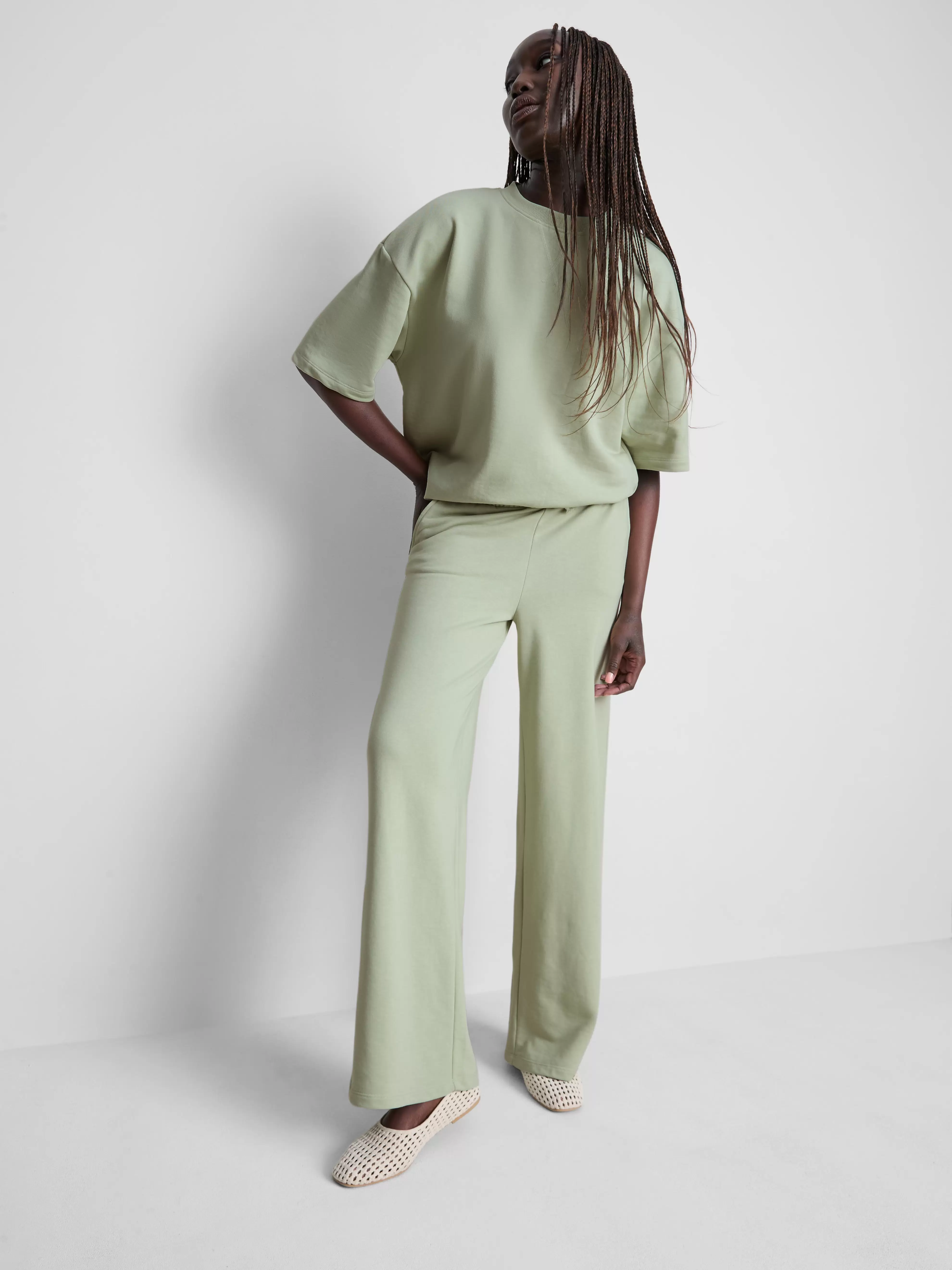 Bas de jogging large en coton majoritaire