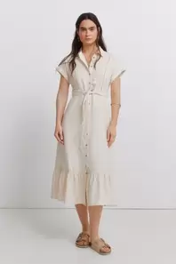 Vestido camisero lino