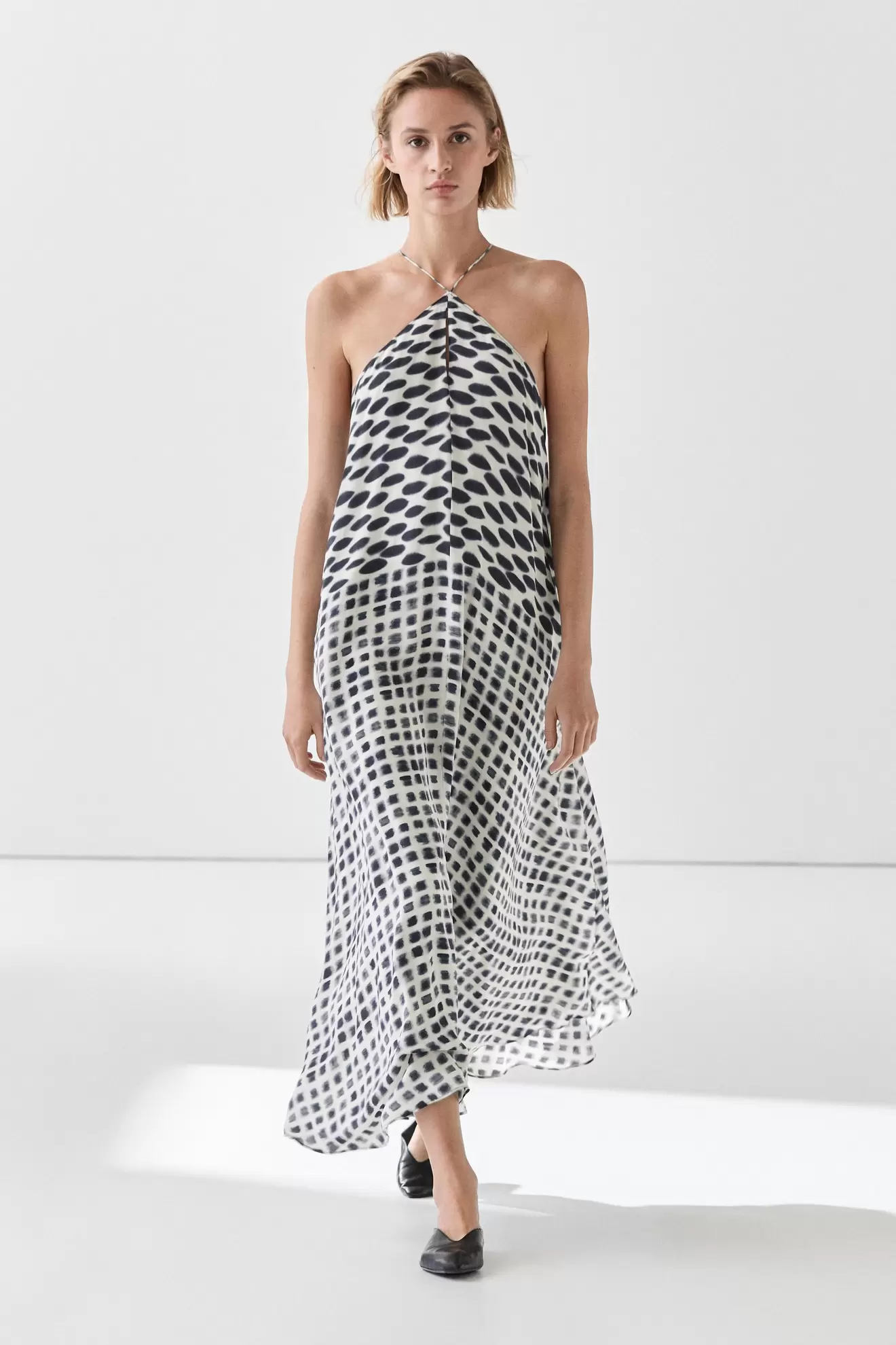 Robe midi évasée imprimée