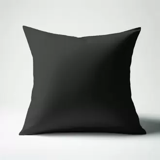 Taie d'oreiller ou Taie de traversin polycoton - Noir