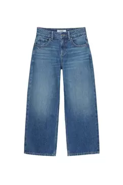 Jean jupe-culotte taille basse
