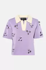 Astrid Black Label Polo met korte mouwen - paars