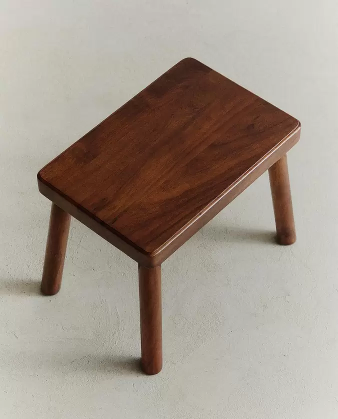 ACACIA WOOD STOOL WOODEN BEDSIDE TABLE
