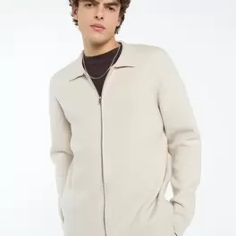 Cardigan with zipper
