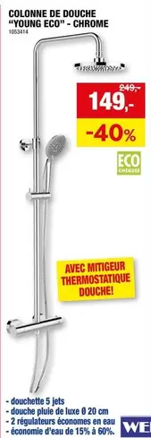 De - COLONNE DE DOUCHE "YOUNG ECO" - CHROME