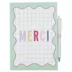 Carnet de notes remerciement Merci pour cette année 19x22cm (3 modèles)