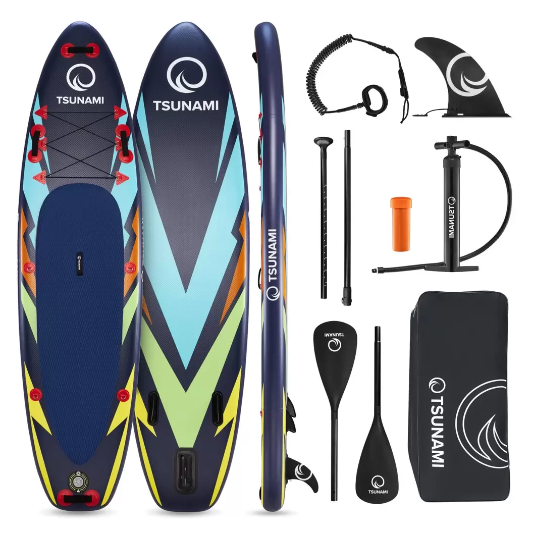 SUP board opblaasbaar allround unisex 320 cm multicolor TSUNAMI