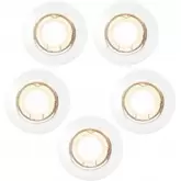 CANIS 5 spots encastrés GU10 2700K blanc