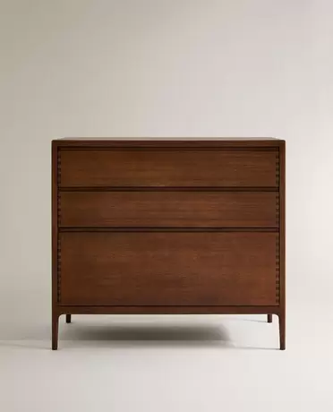 WOODEN CHEST OF DRAWERS WITH THREE DRAWERS