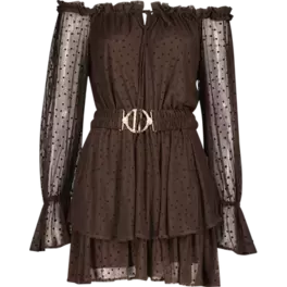 Jumpsuit with carmen neckline