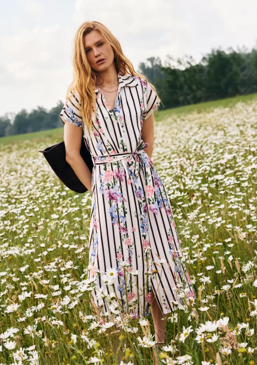 Robe chemise ceinturée