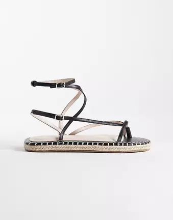 RAID Danita espadrille flat sandals in black
