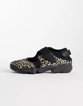 Nike Air Rift trainers in leopard print