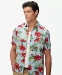 Chemise à imprimé hawaïen