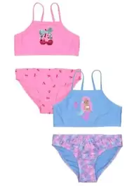 Bikini sirène/cerise fille taille 92/98 – 128/134