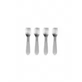 Set Petites Cuillères à Glace et Verrines Inox Brossé 11 cm 4 pcs
