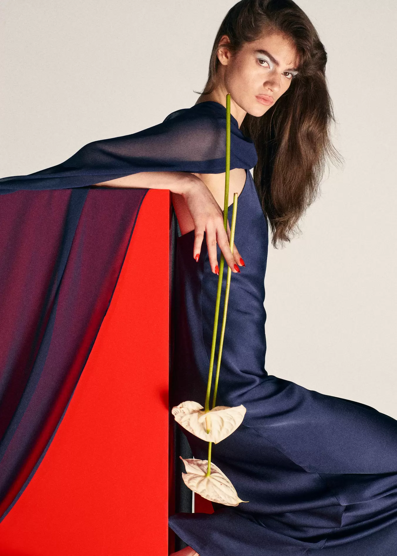 Satin halter neck dress