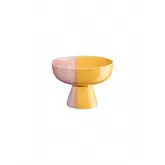 Joy Coupe à Glace Passion Smoothie Porcelaine Email Brillant Jaune Rose 11cm