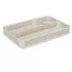 Organiseur de bureau pour tiroir x4 plastique beige 22x10,5xH4,5cm