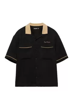 Chemise à manches courtes style bowling
