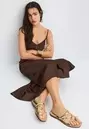 Platte sandalen met studs