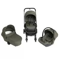 Poussette trio Alba avec nacelle vert olive
