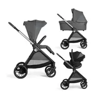 Poussette trio Bellagio 2 + nacelle Flexi + coque First-Seat Recline black satin