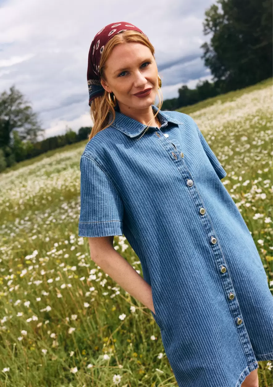 Robe chemise en denim
