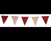 Papieren vlag guirlande rood
